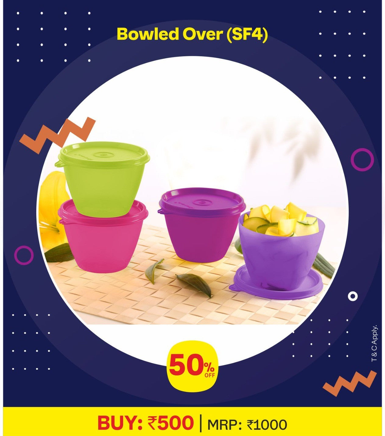 Tupperware Bowled Over 400ml - Buy 2 Get 2 Free
