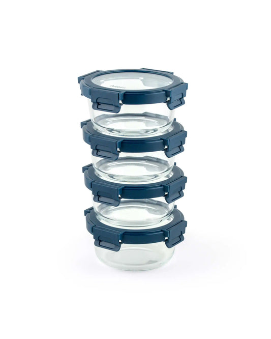 Dubblin Glass Lunch Set - 4 Containers With Glass Lid and Bag