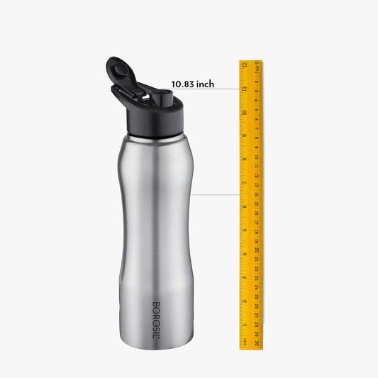 Borosil Hydra Grip-N-Sip Stainless Steel Bottle 750ml