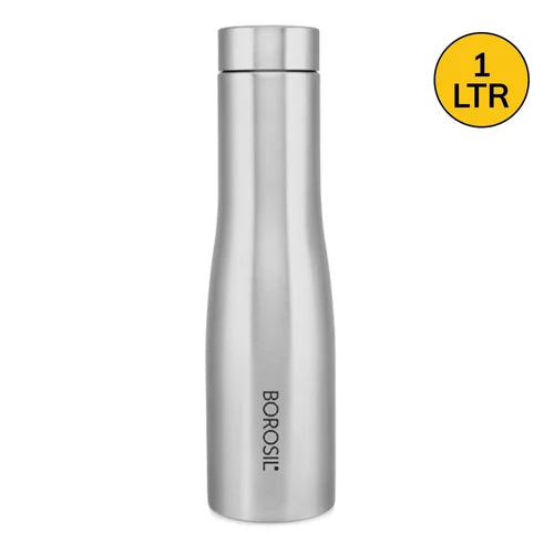 Borosil Hydra Swan Stainless Steel 1.0 ltr Bottle