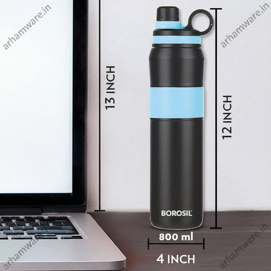 Borosil Hydra Burst Arctic 800 Thermal Vacuum Insulated Bottle