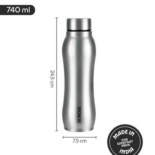Borosil Hydra Chilmate 740ml Stainless Steel Bottle