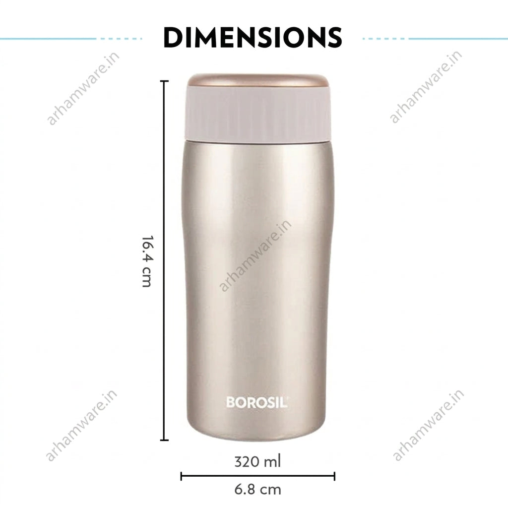 Borosil Hydra Cosmic 320 Thermal Vacuum Insulated Bottle
