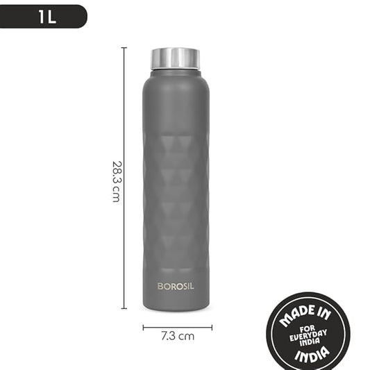 Borosil Hydra Prism 1000ml Stainless Steel Bottle