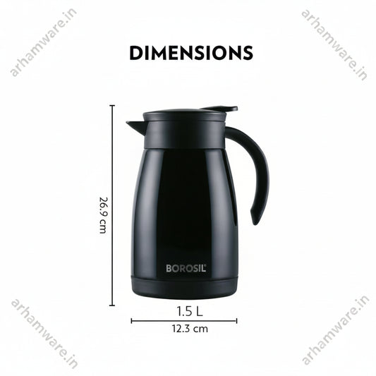 Borosil Hydra Teapot 1.5ltr Thermal Vacuum Insulated Kettle