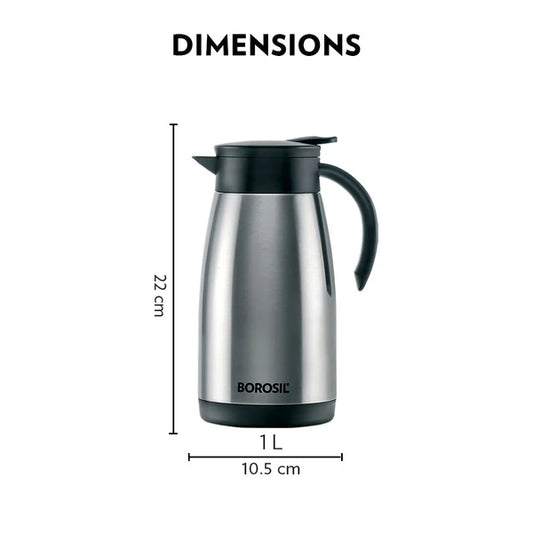 Borosil Hydra Teapot 1000 Thermal Vacuum Insulated Kettle