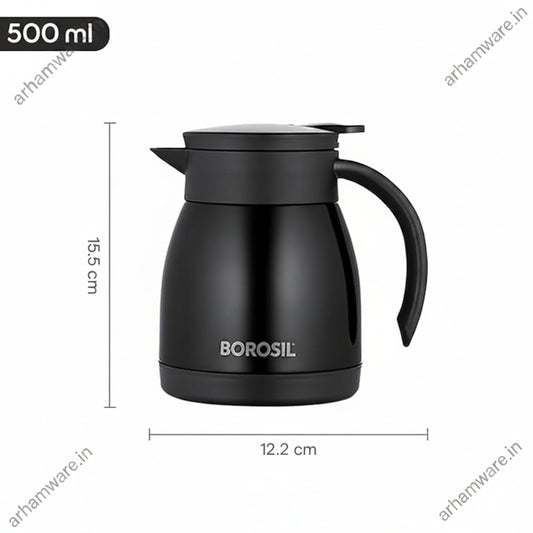 Borosil Hydra Teapot 500 Thermal Vacuum Insulated Kettle