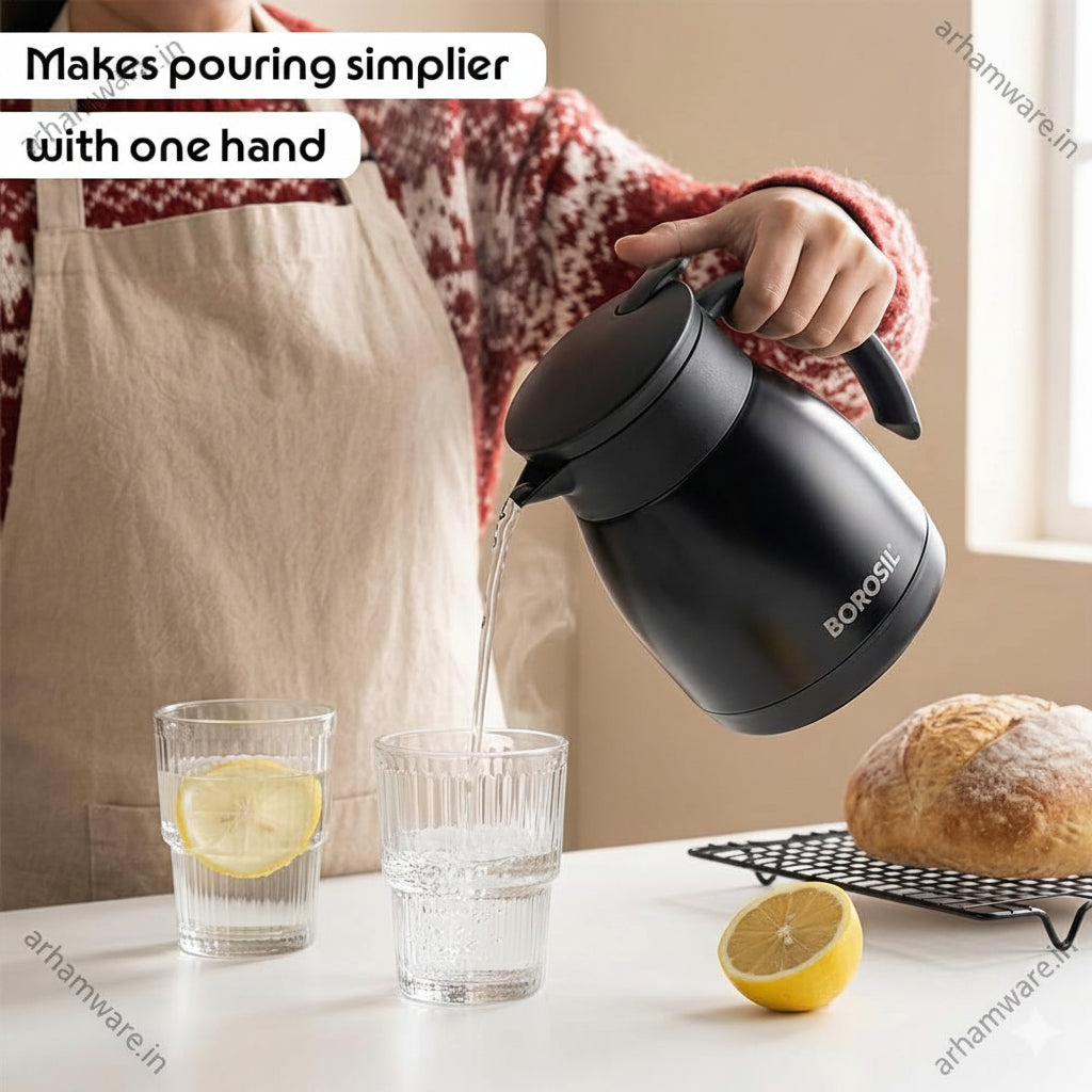 Borosil Hydra Teapot 500 Thermal Vacuum Insulated Kettle