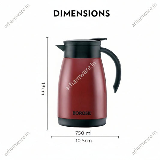 Borosil Hydra Teapot 750 Thermal Vacuum Insulated Kettle