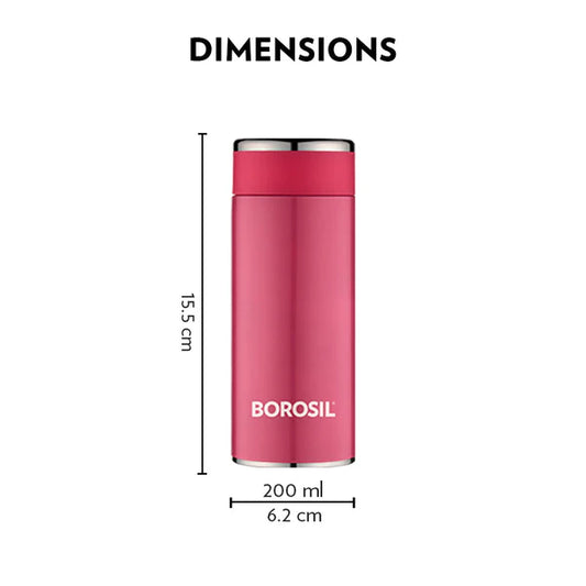 Borosil Hydra TravelSmart Vacuum Insulated Thermal Bottle