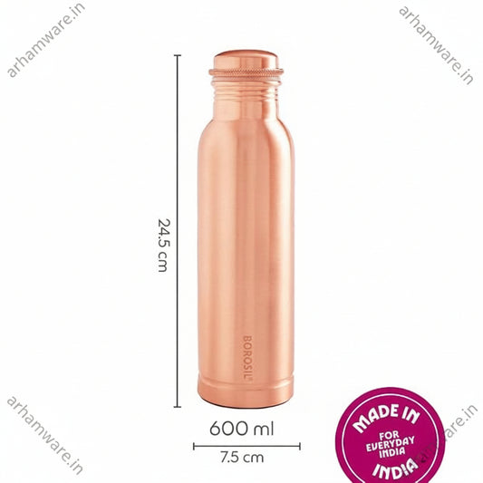 Borosil Thirtha Plain Copper Bottle 600ml