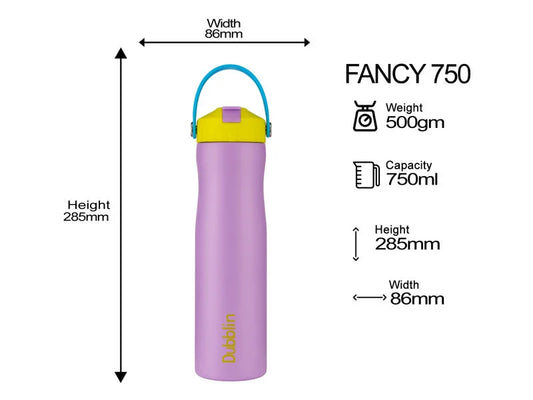 Dubblin Fancy 750 Thermal Vacuum Insulated Bottle with Straw