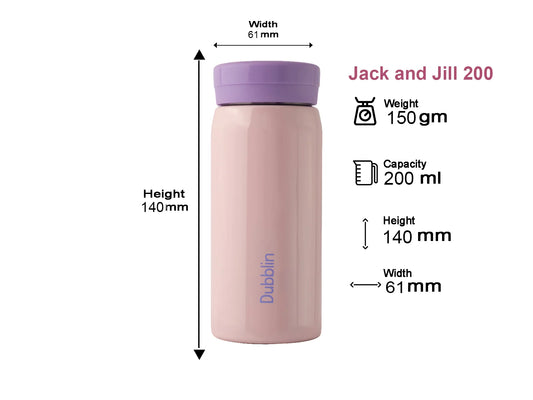 Dubblin Jack & Jill 200ml Thermal Vacuum Insulated Bottle
