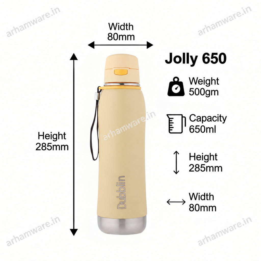 Dubblin Jolly 650ml Thermal Vacuum Insulated Bottle