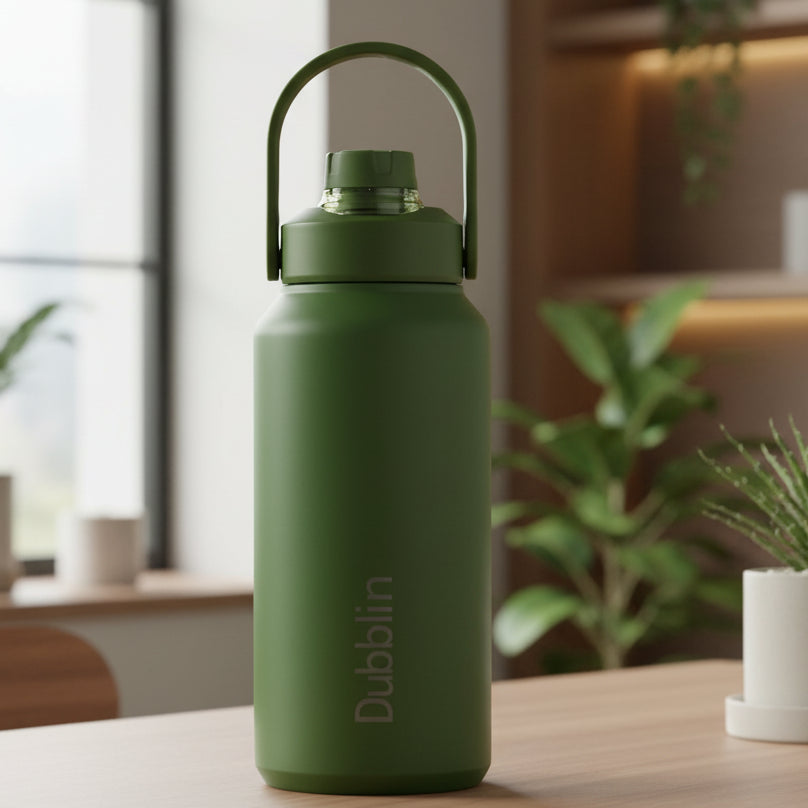 Dubblin Jumbo 1400 Thermal Vacuum Insulated Bottle (with Optional Straw Included)