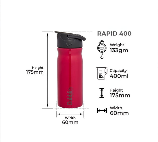 Dubblin Rapid 400ml Stainless Steel Bottle