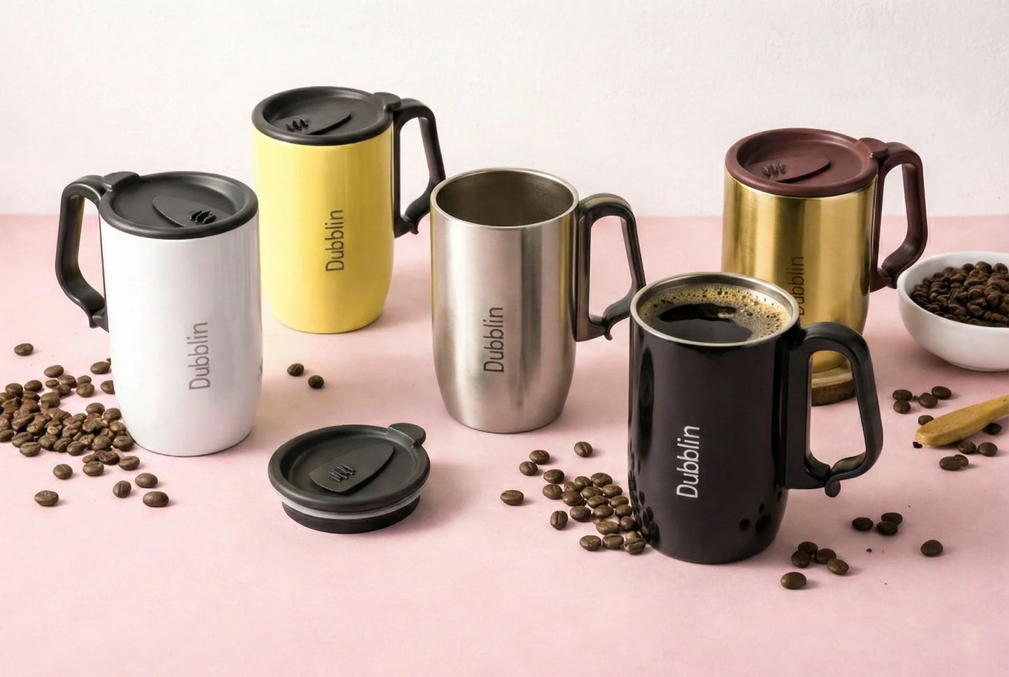 Dubblin Refresh 350ml Stainless Steel Coffee Mug