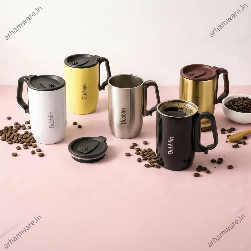 Dubblin Refresh 350ml Stainless Steel Coffee Mug