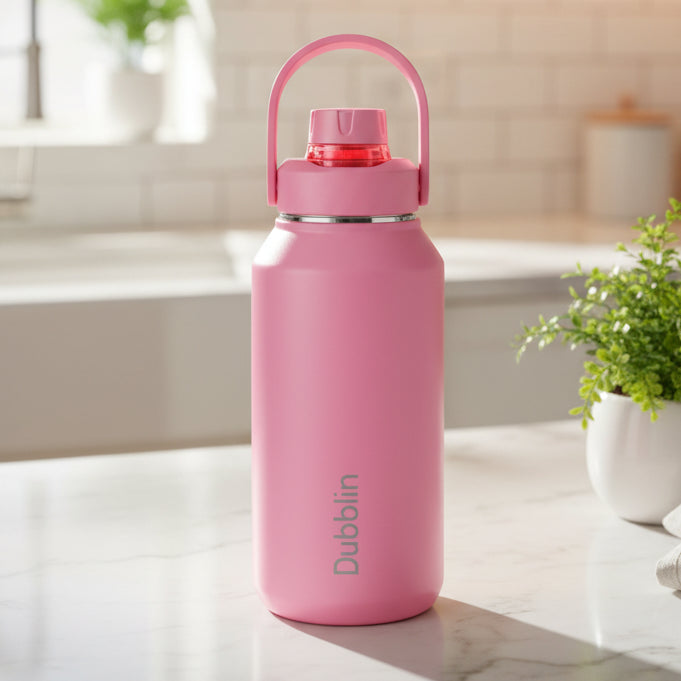 Dubblin Jumbo 1400 Thermal Vacuum Insulated Bottle (with Optional Straw Included)