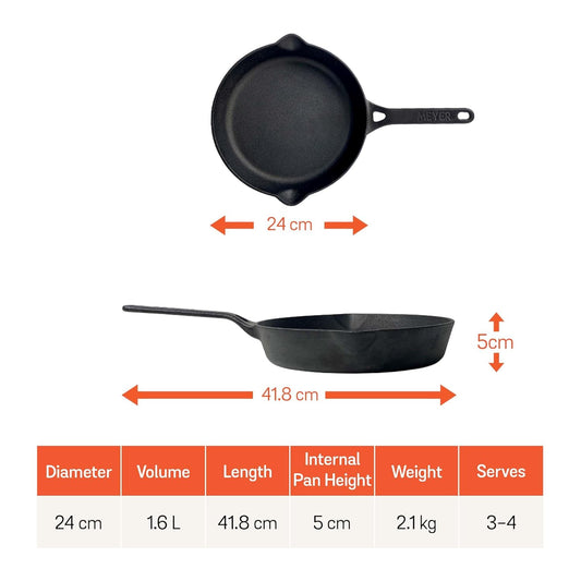 Meyer Cast Iron Skillet 24cm