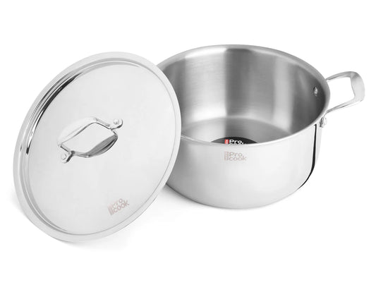 Milton Procook Tri-Ply Steel Casserole with Stainless Steel Lid