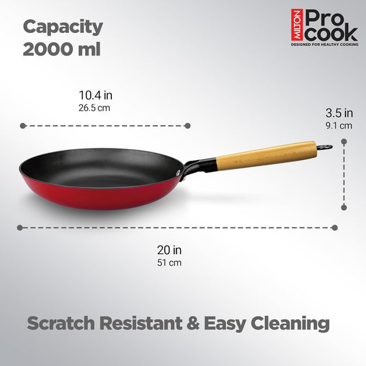 Milton Procook Cast Iron Fry Pan with Enamel Coating
