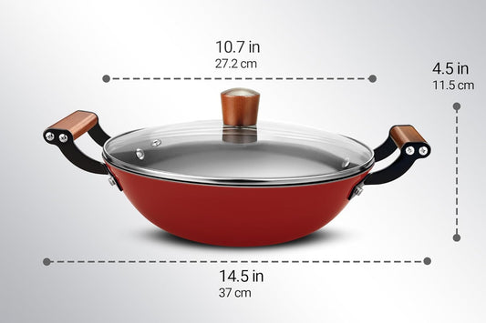Milton Procook Cast Iron Kadai with Enamel Coating