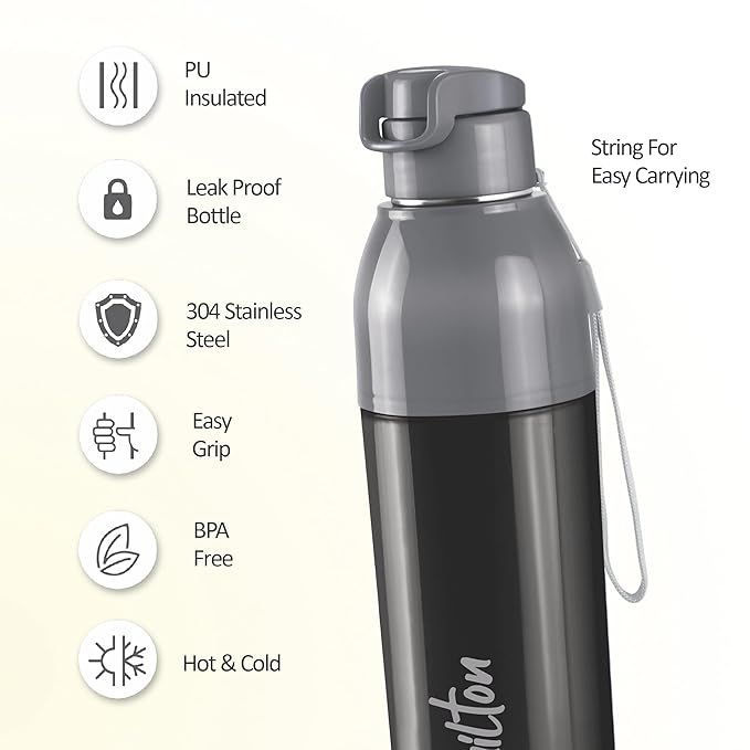 Milton Convey 900 Stainless Steel Bottle - Outside Plastic Inside Stainless Steel