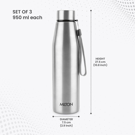 Milton Drift 1000ml Stainless Steel Bottle Set Of 3