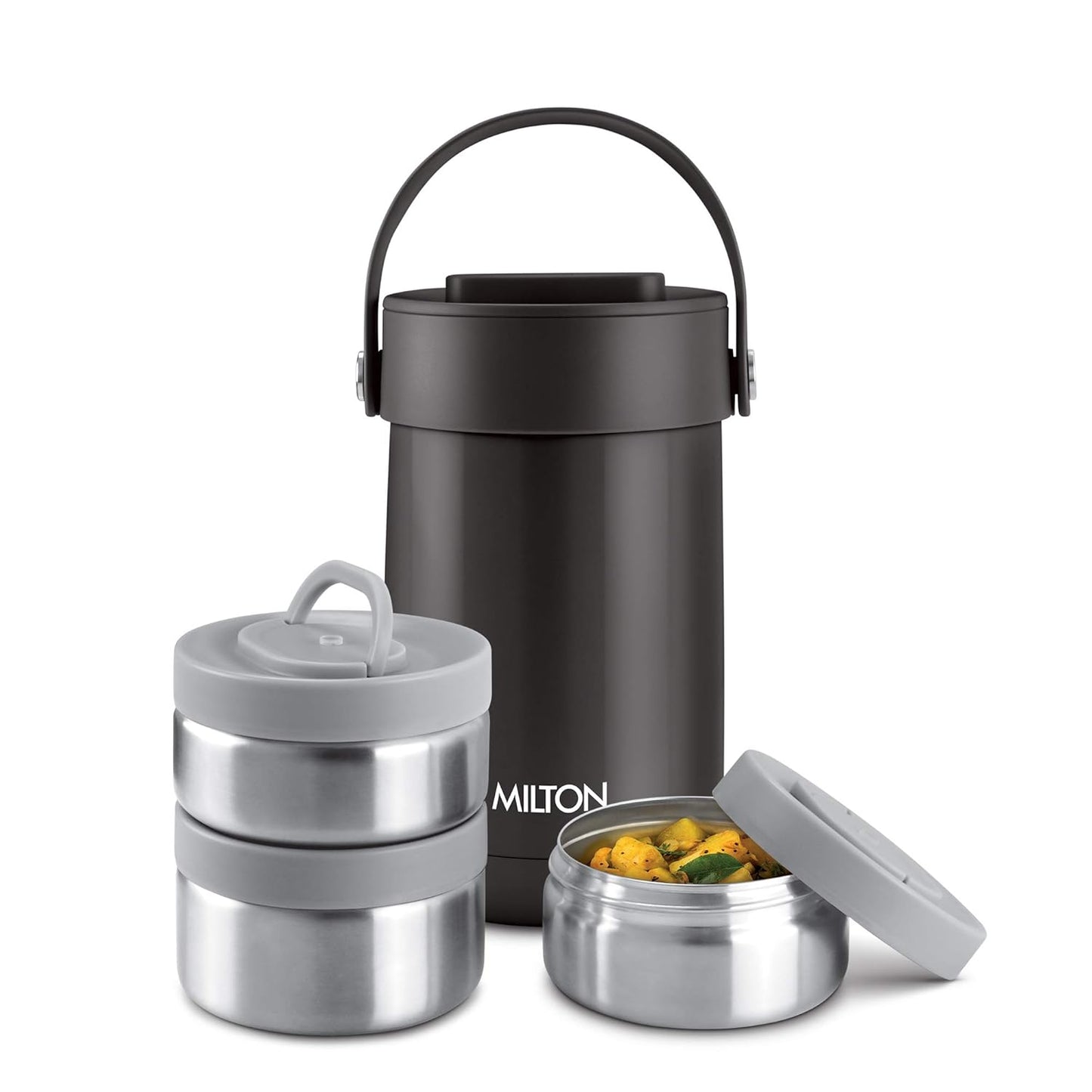 Milton Glamour Thermal Vacuum Insulated Tiffin Box Set of 3