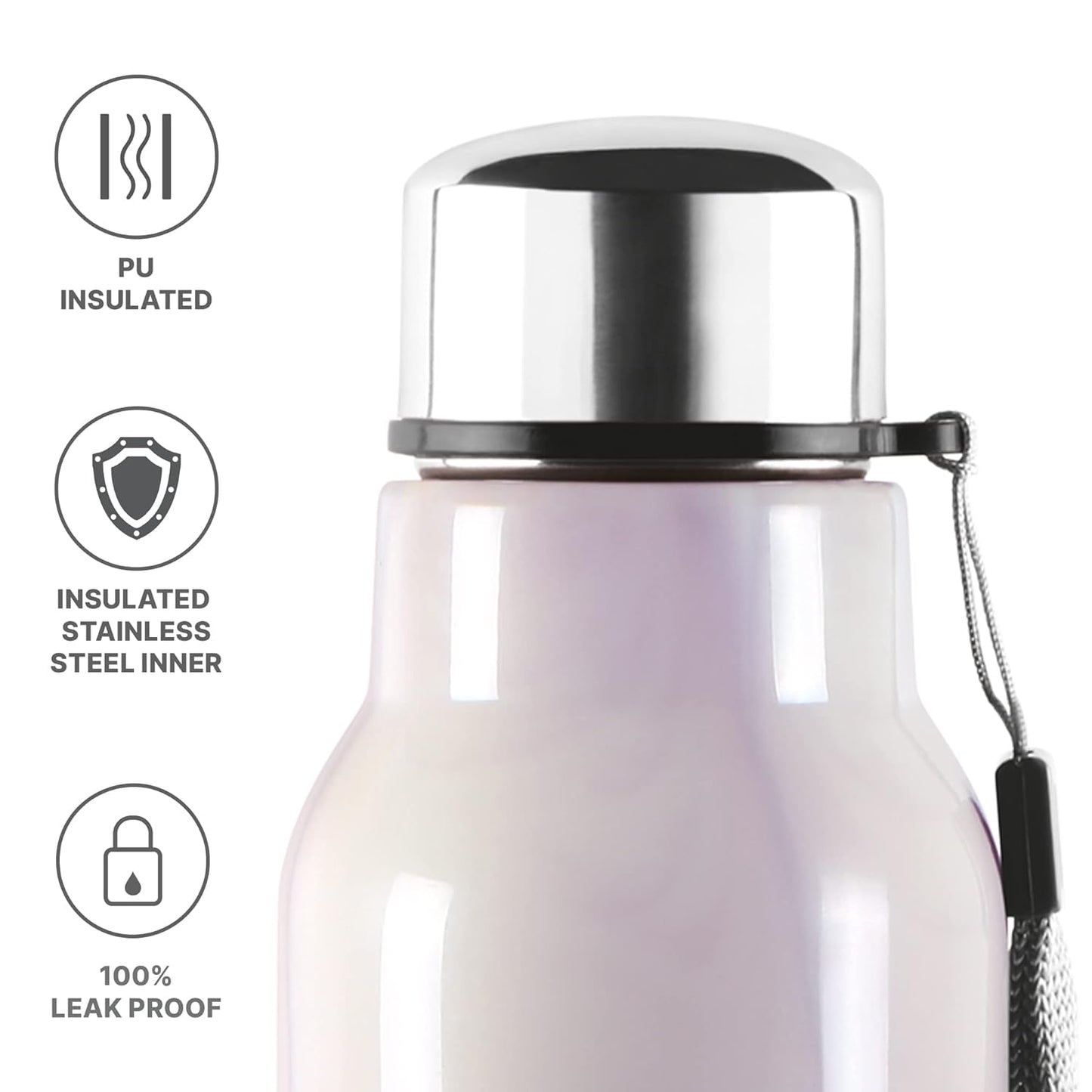 Milton Marble Stainless Steel Bottle 900 - Outside Plastic Inside Stainless Steel