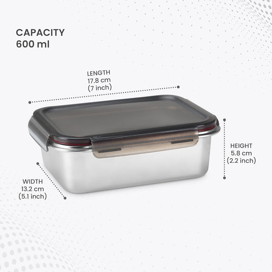 Milton Modulo Stainless Steel Rectangular Microwavable Container