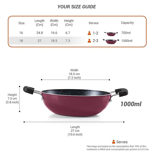 Milton Proocook Granito Non Induction kadai