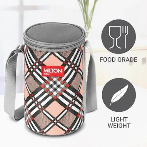 Milton Steel Treat 4 Lunch Set with 4 Stainless Steel Containers and Bag