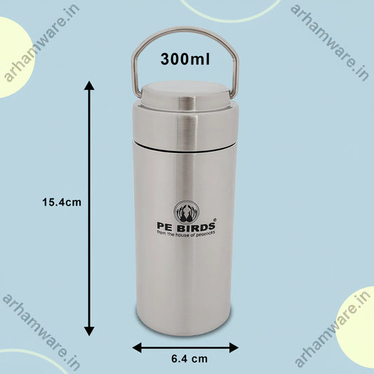 PE Birds Flow Sambar Jar 300ml Thermal Vacuum Insulated Food Jar