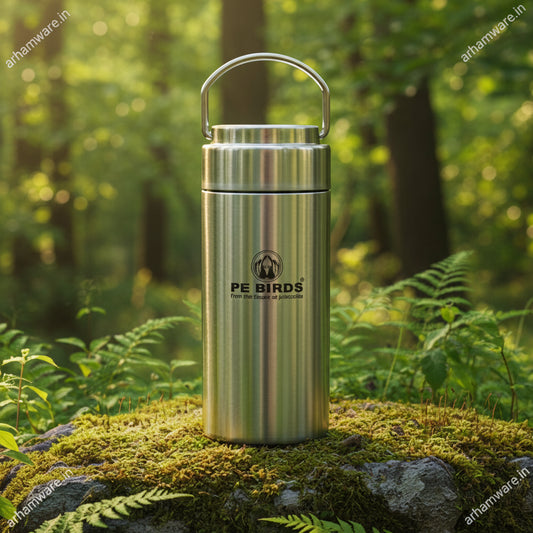 PE Birds Flow Sambar Jar 300ml Thermal Vacuum Insulated Food Jar