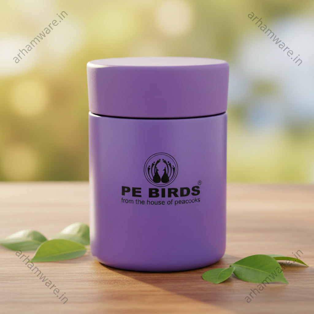 PE Birds Galaxy Sambar Jar 280ml Thermal Vacuum Insulated Food Container