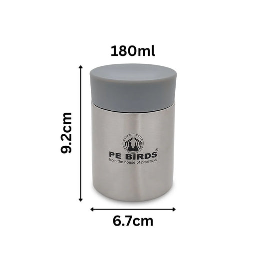 PE Birds Galaxy Sambar Jar 180ml Thermal Vacuum Insulated Food Container
