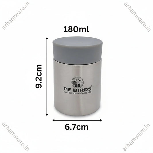 PE Birds Galaxy Sambar Jar 180ml Thermal Vacuum Insulated Food Container