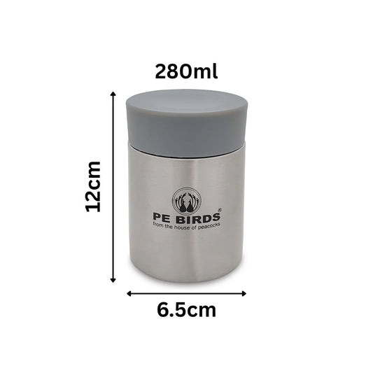PE Birds Galaxy Sambar Jar 280ml Thermal Vacuum Insulated Food Container
