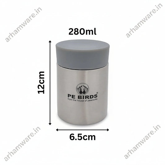 PE Birds Galaxy Sambar Jar 280ml Thermal Vacuum Insulated Food Container