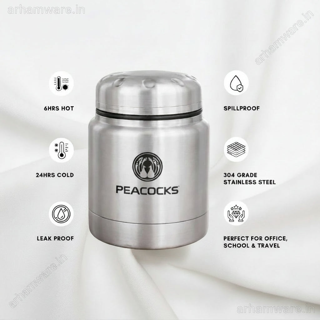PE Birds Sambar Jar Pluto 350ml Thermal Vacuum Insulated Food Container
