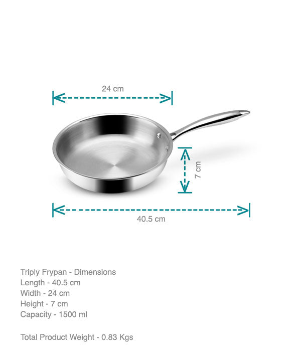 Vaya Tri-Ply Frypan - Stainless Steel