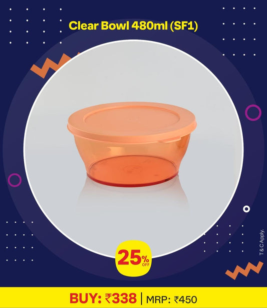 Tupperware Clear Bowl @ 25% Discount