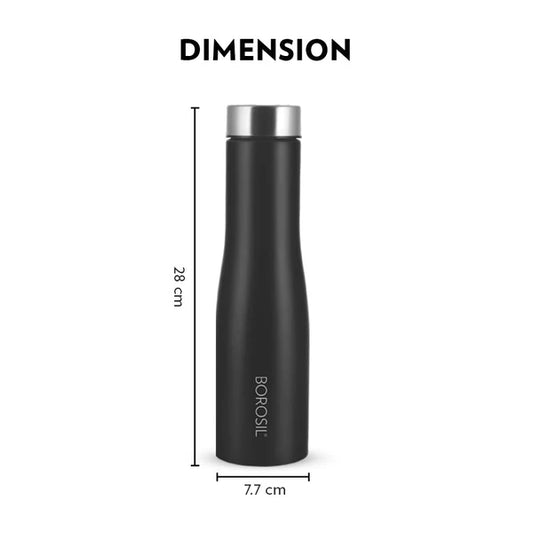 Borosil Hydra Swan Stainless Steel 1.0 ltr Bottle