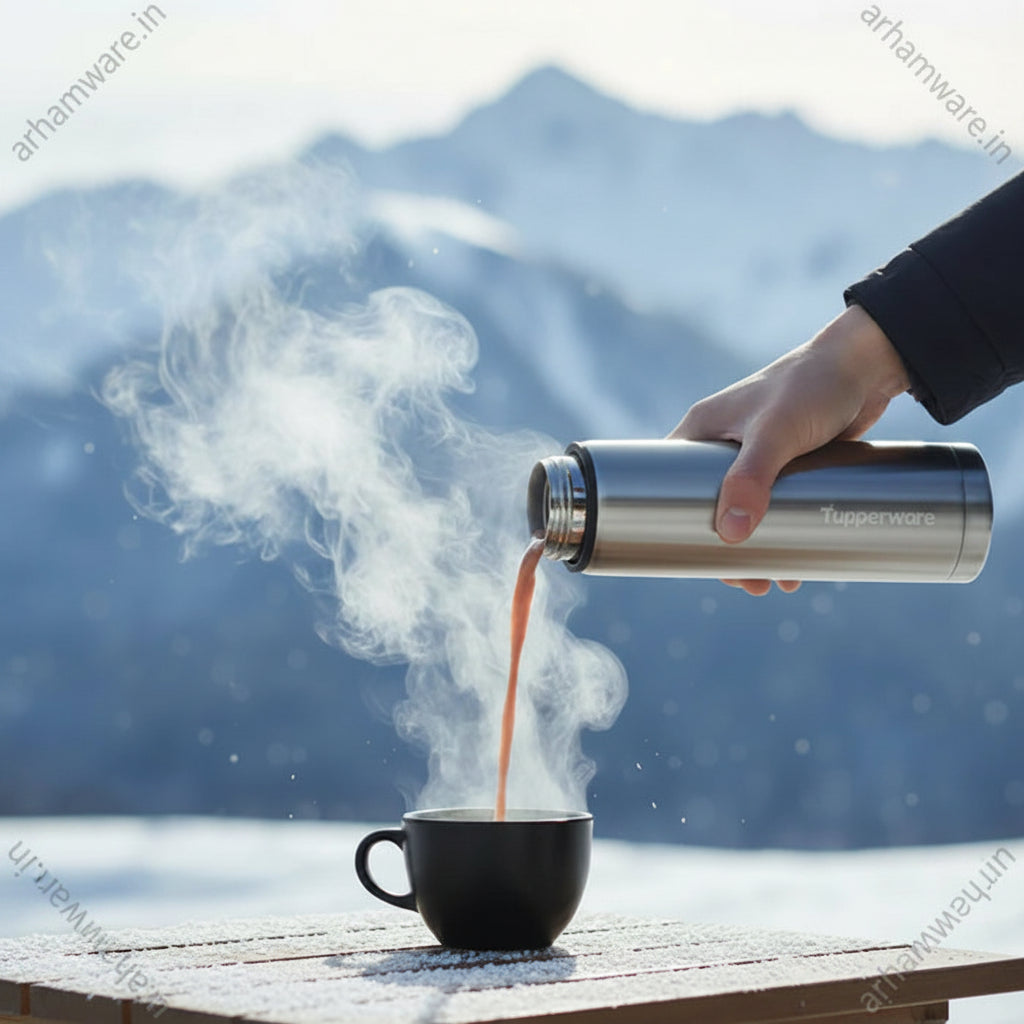 Tupperware Stainless Steel Thermal Vacuum Insulated Flask