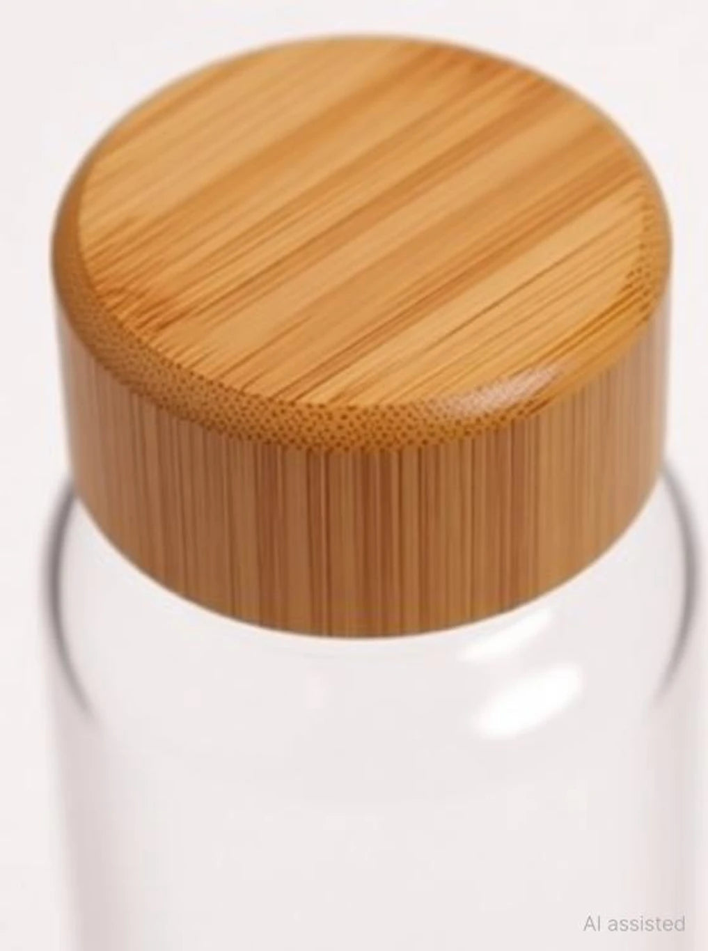Dubblin Bamboo 400ml Borosilicate Glass Bottle with Bamboo Screw Cap