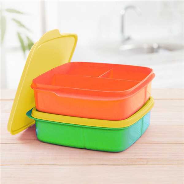 Tupperware With Partition Lunch Set