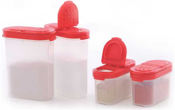 Tupperware Modular Spice Shaker Set of 4 (2 * 250ml & 2 * 110ml) @ 30% Discount