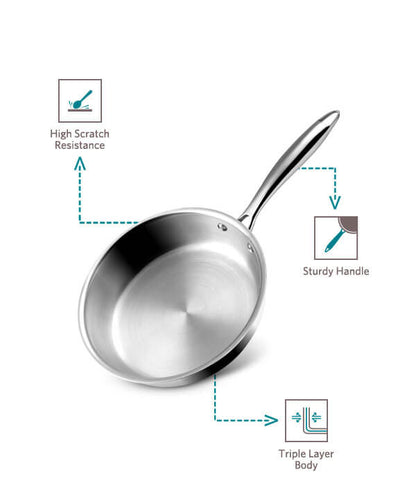 Vaya Tri-Ply Frypan - Stainless Steel